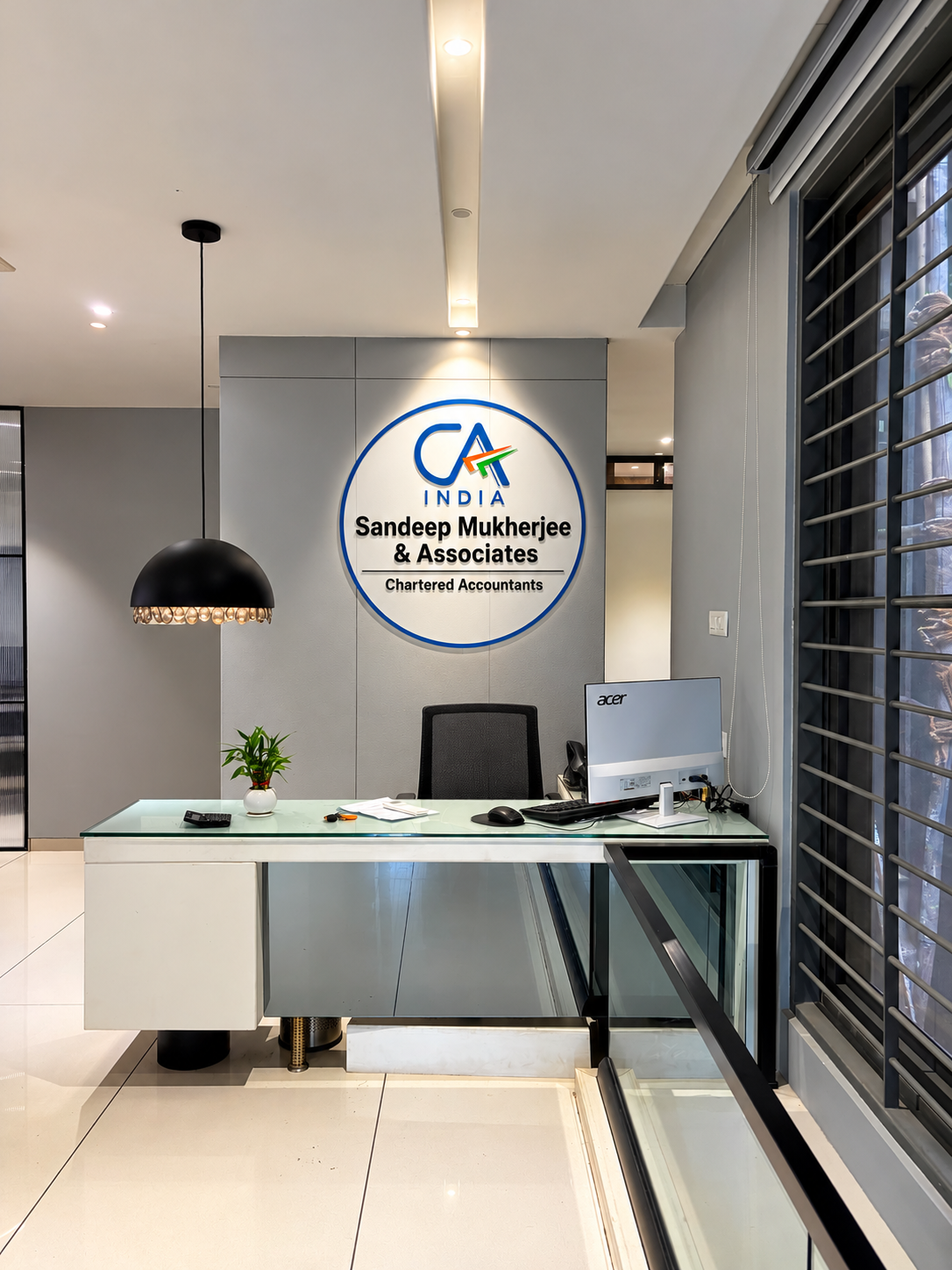 Reception at Sandeep Mukherjee & Associates, Chartered Accountants